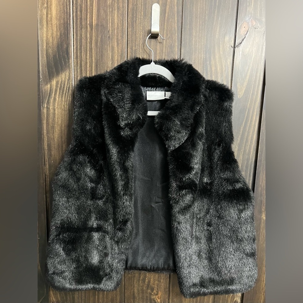 Worthington Faux Fur Mink Dark Brown Womens Vast Size L/G‎ - Picture 3 of 9